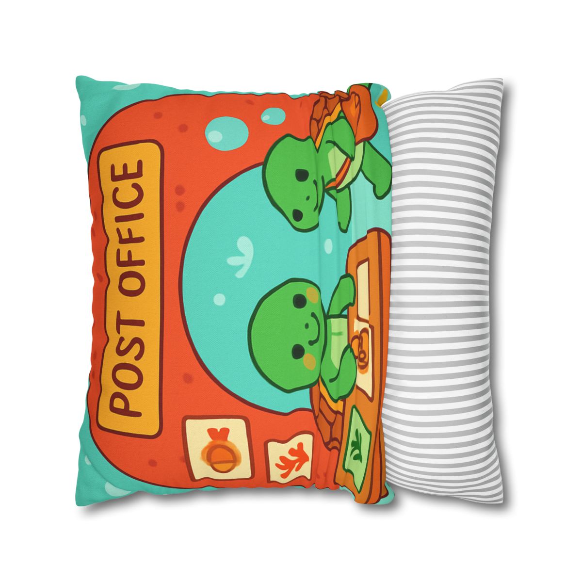Coral Reef Post Office Run By Sea Turtles soft cotton pillow cases