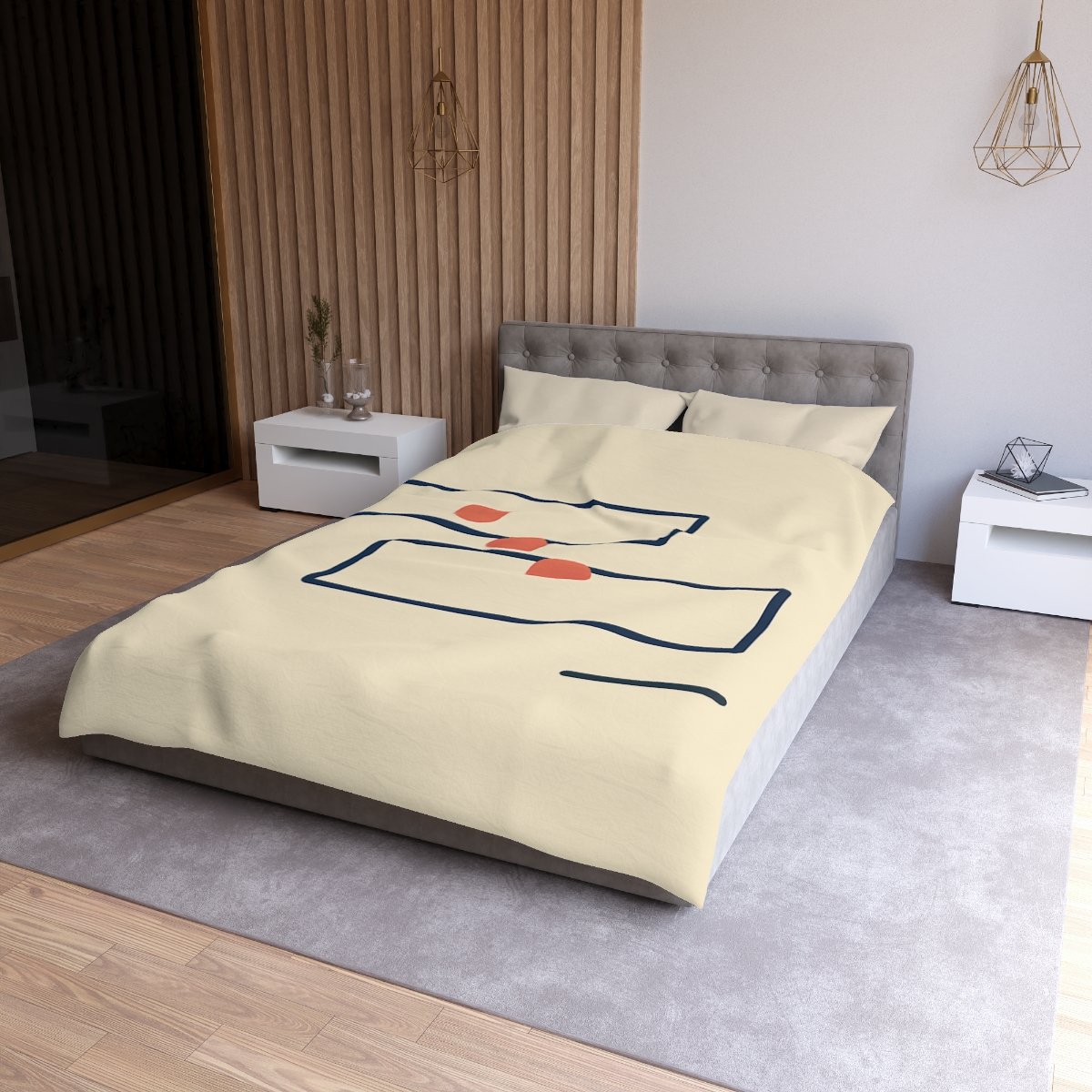 Offset Orbit Blocks trendy bedroom duvets