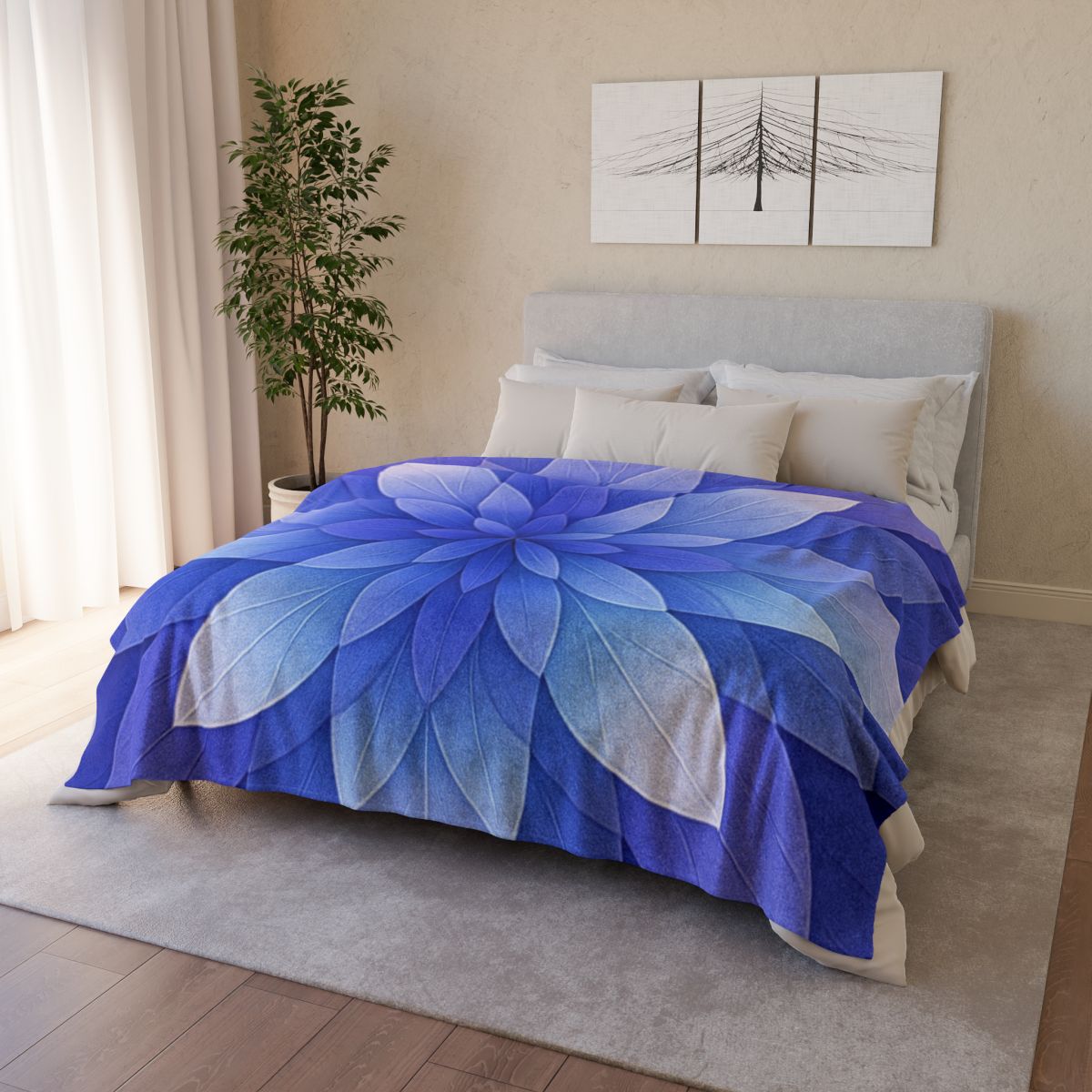 Petal Prism Overlap designer printed blankets