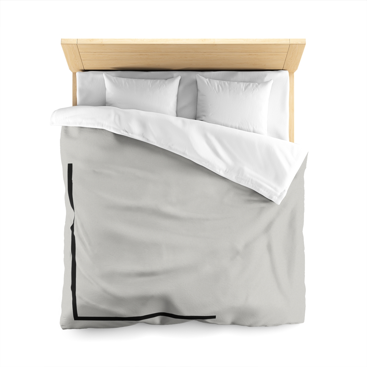 Corner Frame With Floating Square personalized bedding duvets