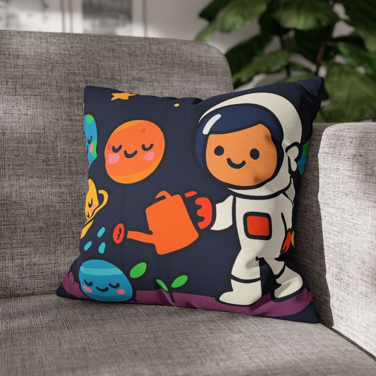 Galaxy Garden Of Friendly Planets comfortable bedding pillow covers