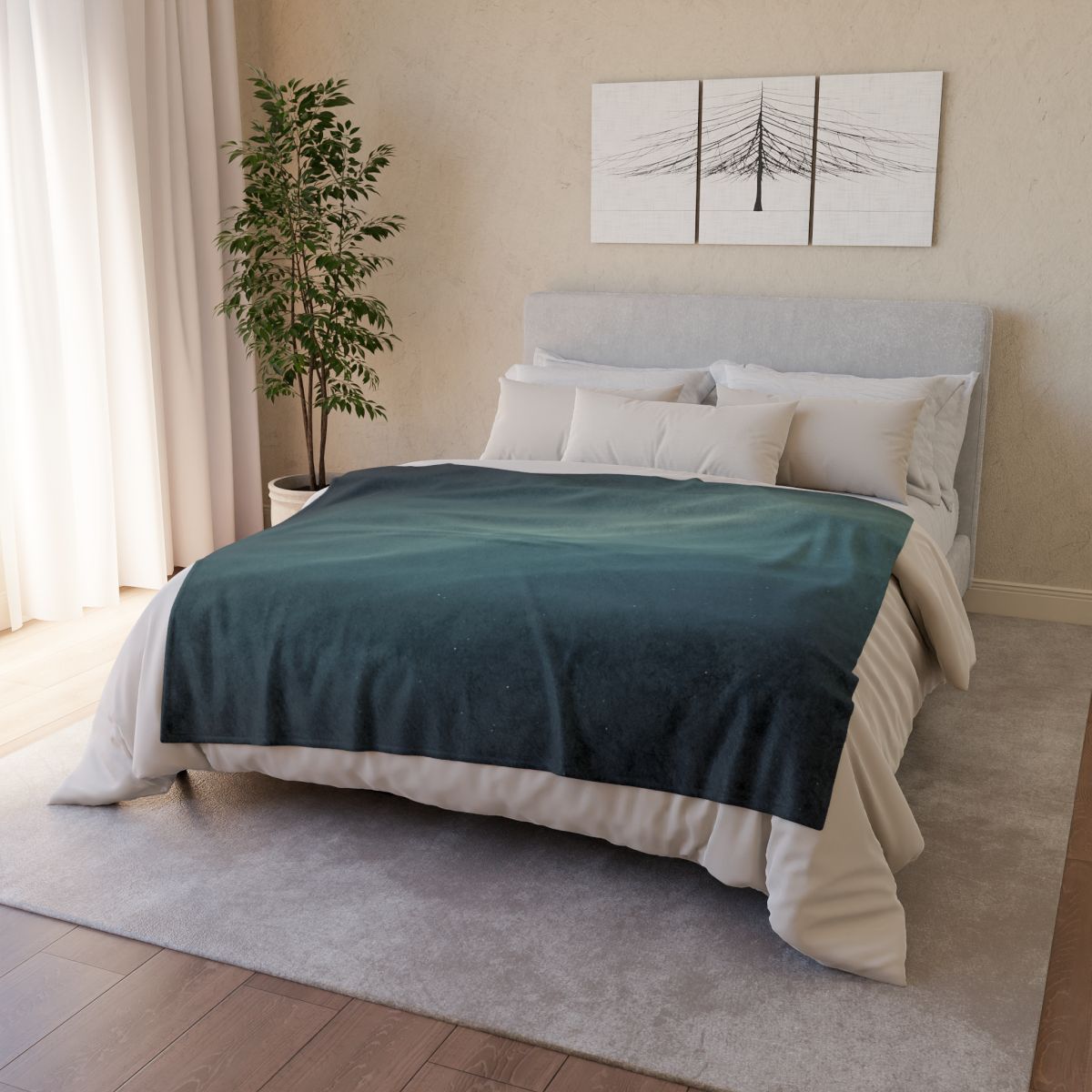 Dark Energy Gradient Drift designer printed blankets