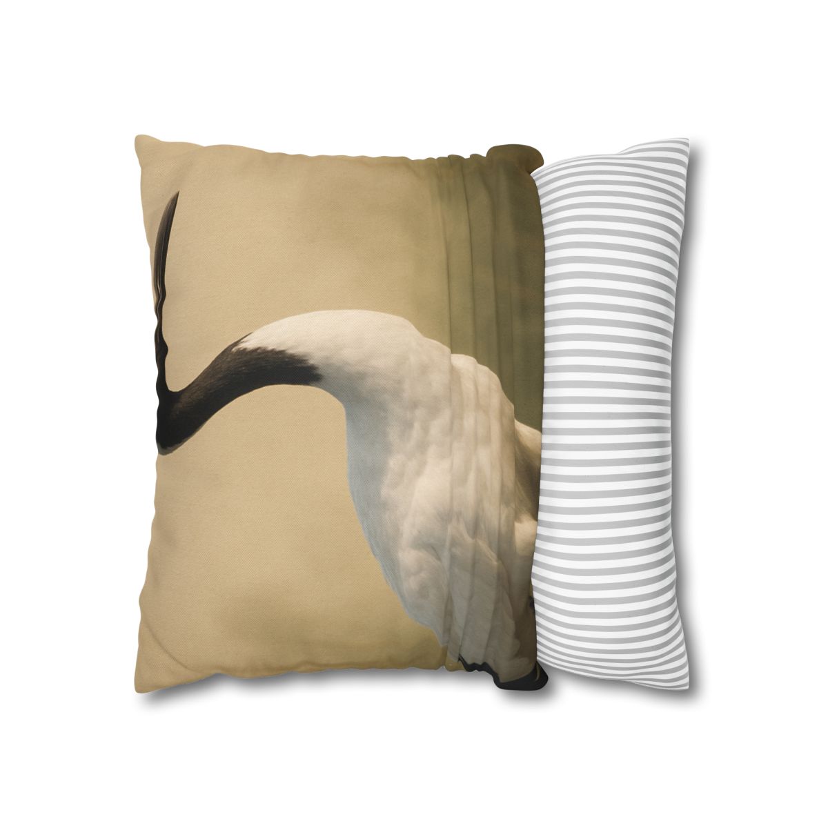Quiet Halo Red Crowned Crane custom pillow cases