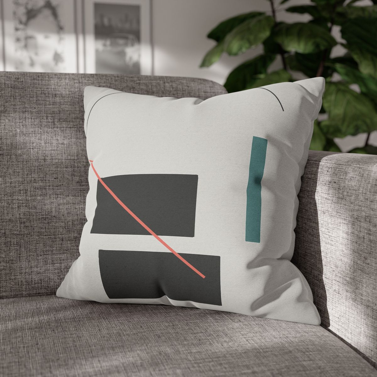 Stacked Rectangles With Crossing Arc trendy patterned pillow cases