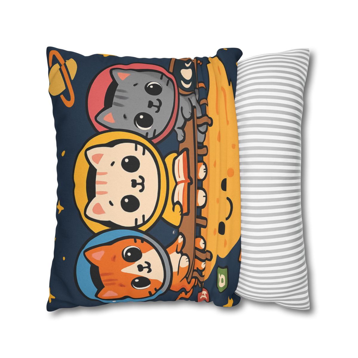 Comet Classroom With Curious Kittens custom pillow cases