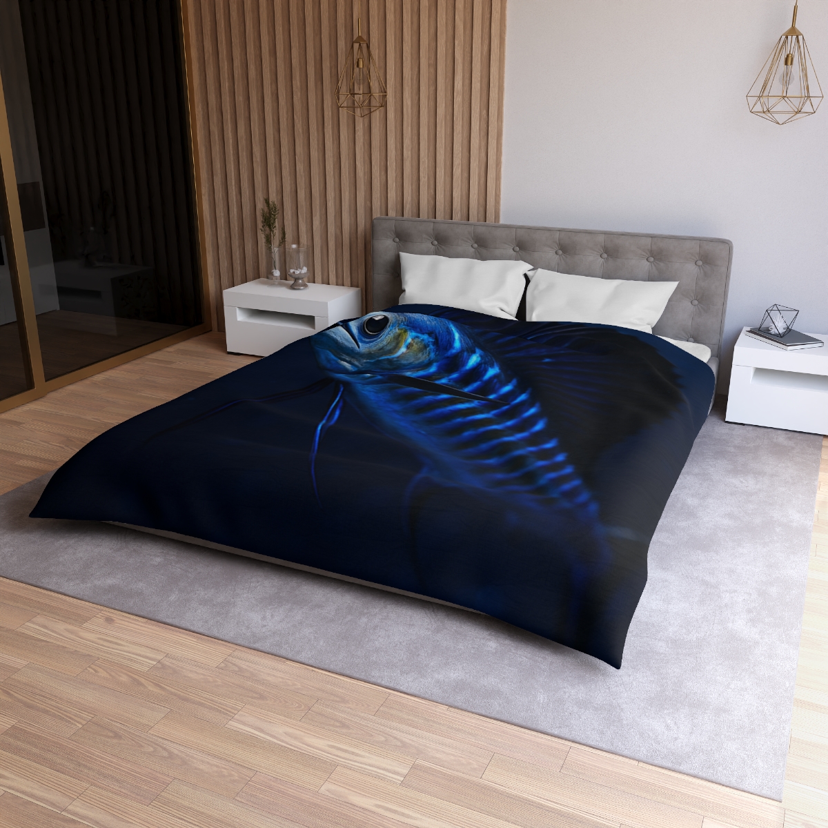 Nebula Crown Sailfish designer printed duvets