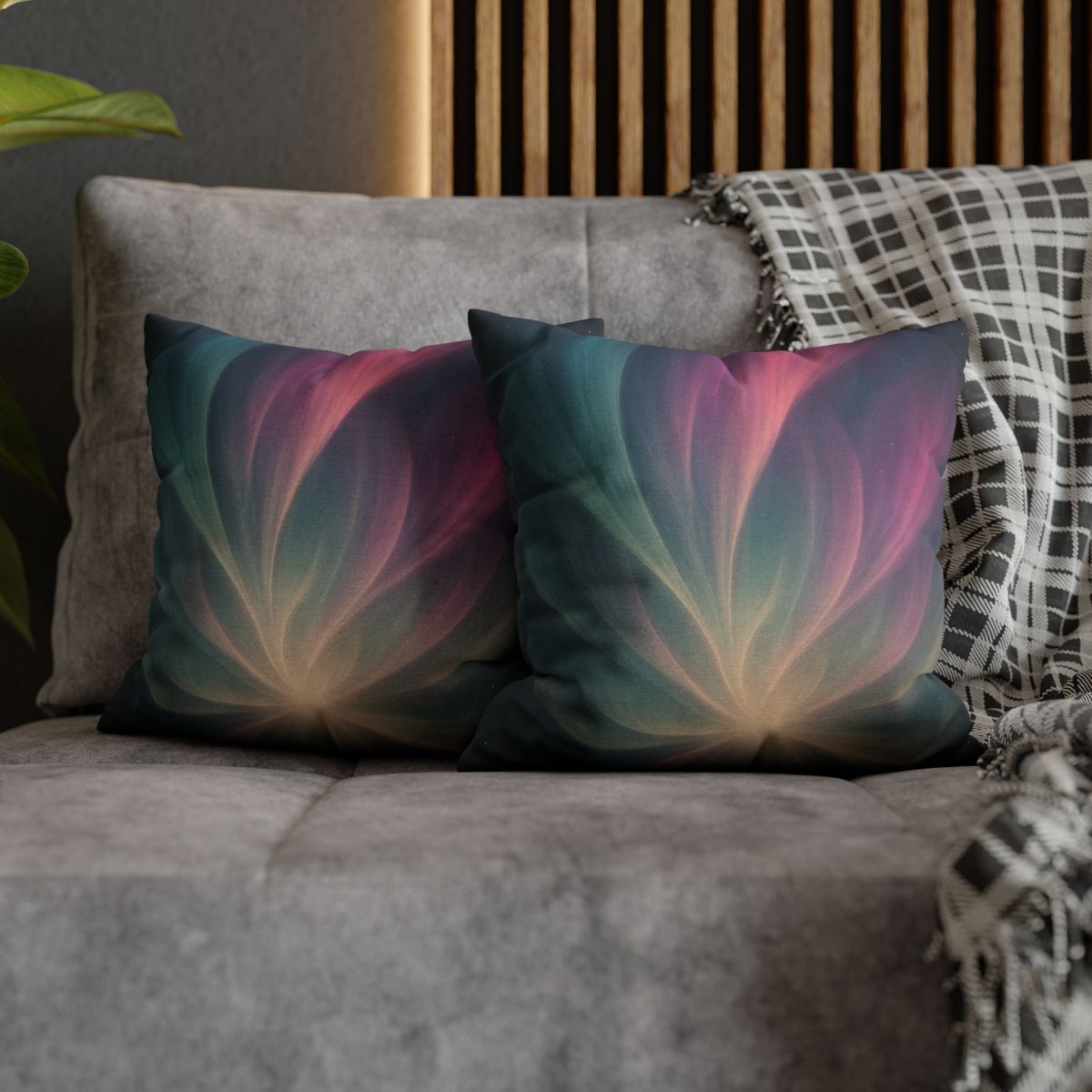 Aurora Nexus Bloom custom pillow cases