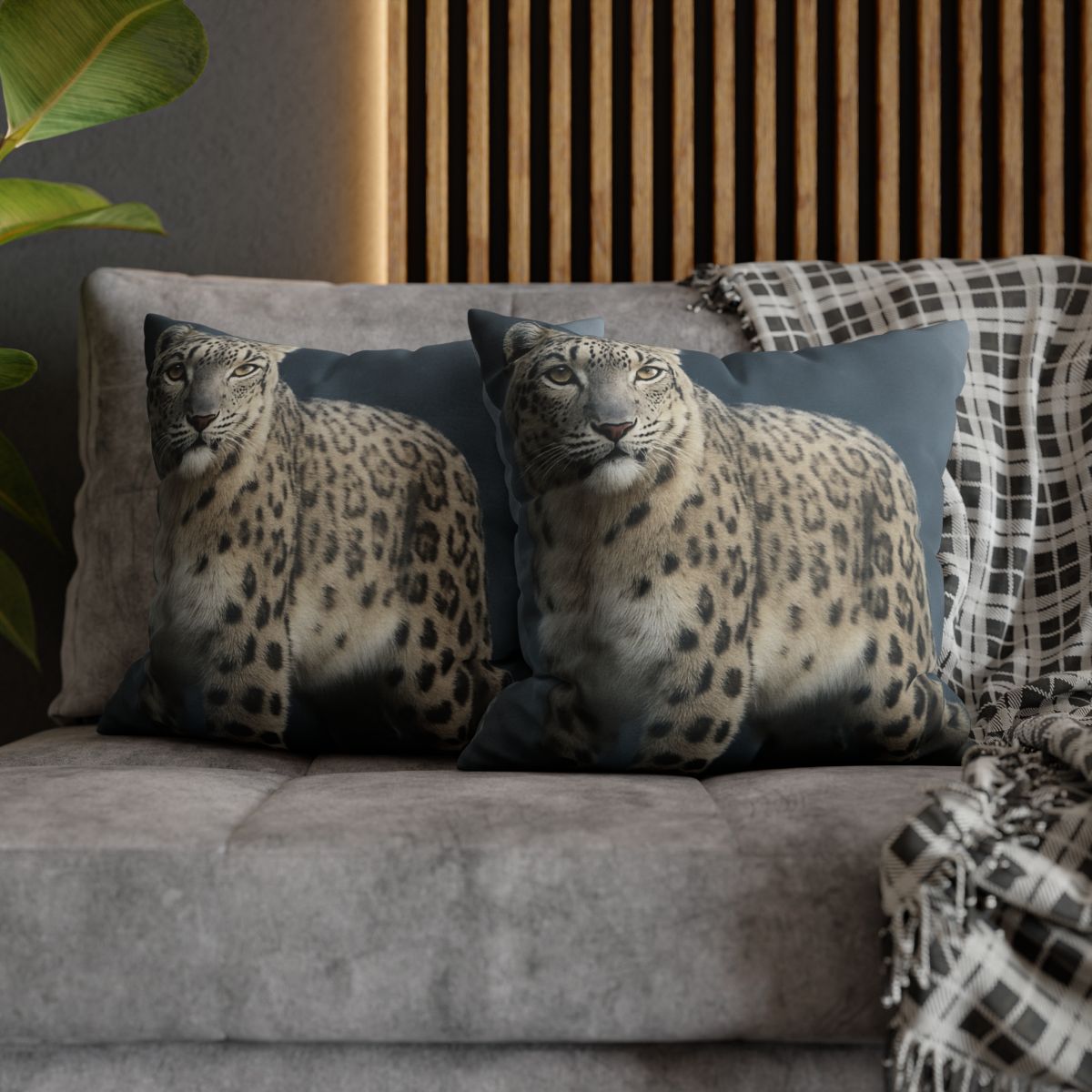 Aurora Gaze Snow Leopard trendy patterned pillow cases