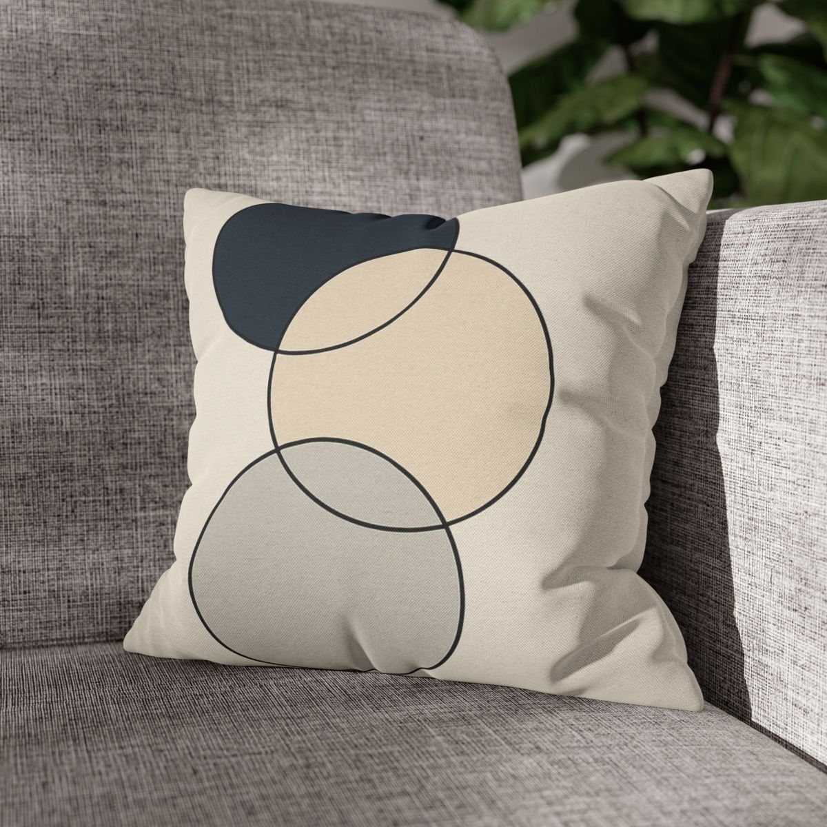 Staggered Trio Of Circles trendy patterned pillow cases