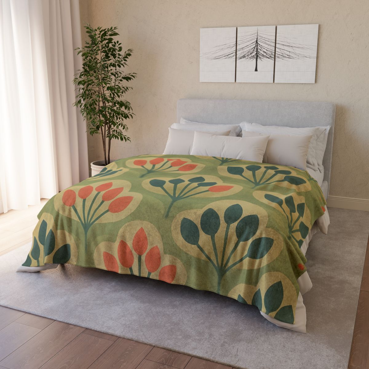 Bud Cluster Tapestry trendy patterned blankets