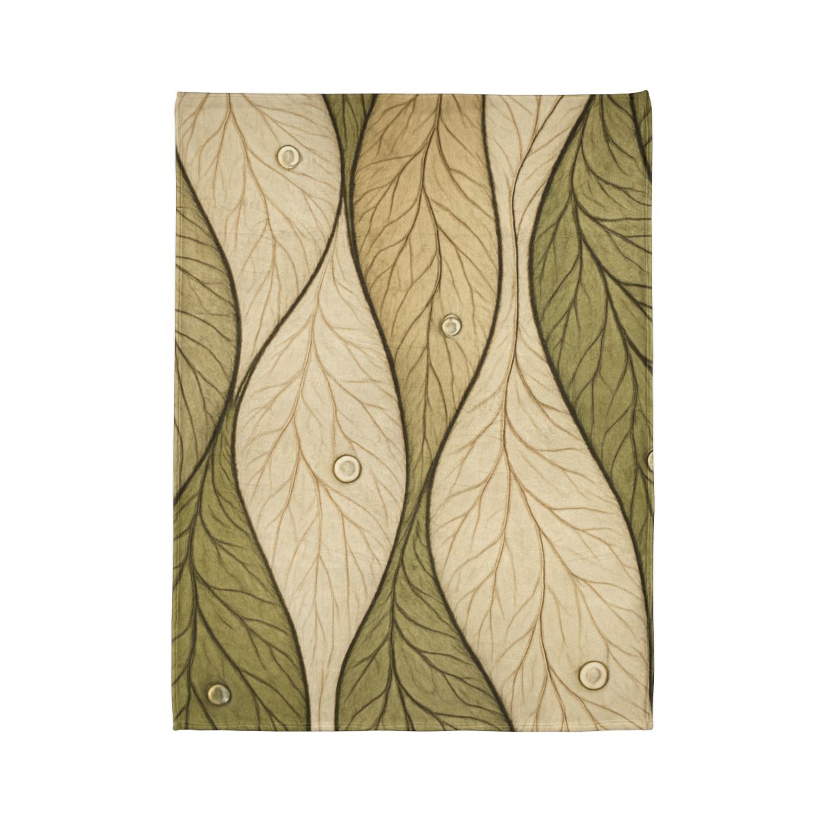 Leaf Vein Topography Waves trendy patterned blankets