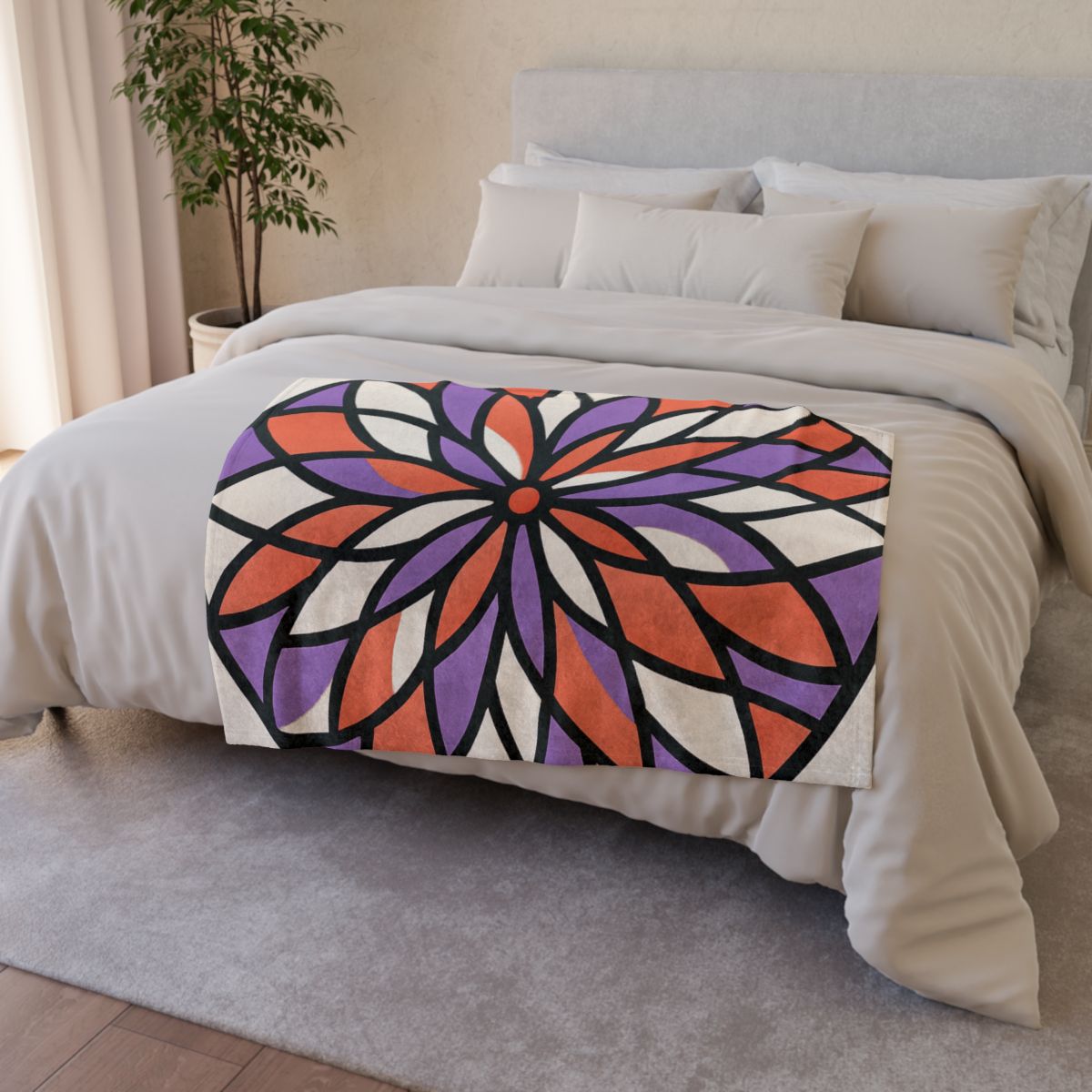 Bloom Shard Kaleidoscope trendy patterned blankets