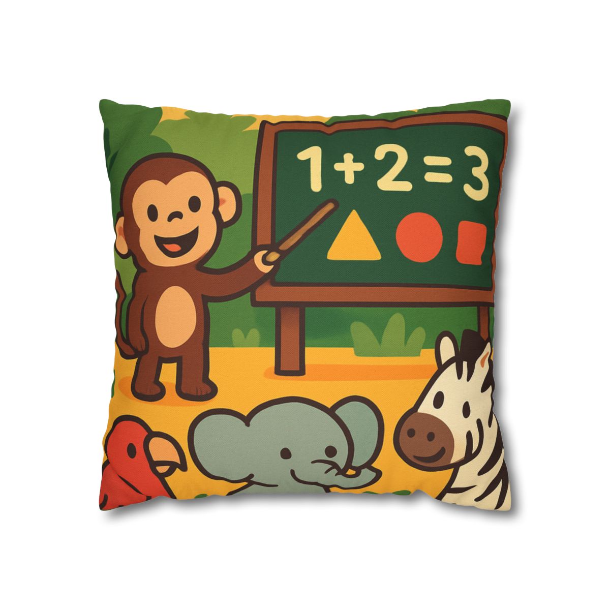Jungle Math With Monkey And Friends trendy patterned pillow cases