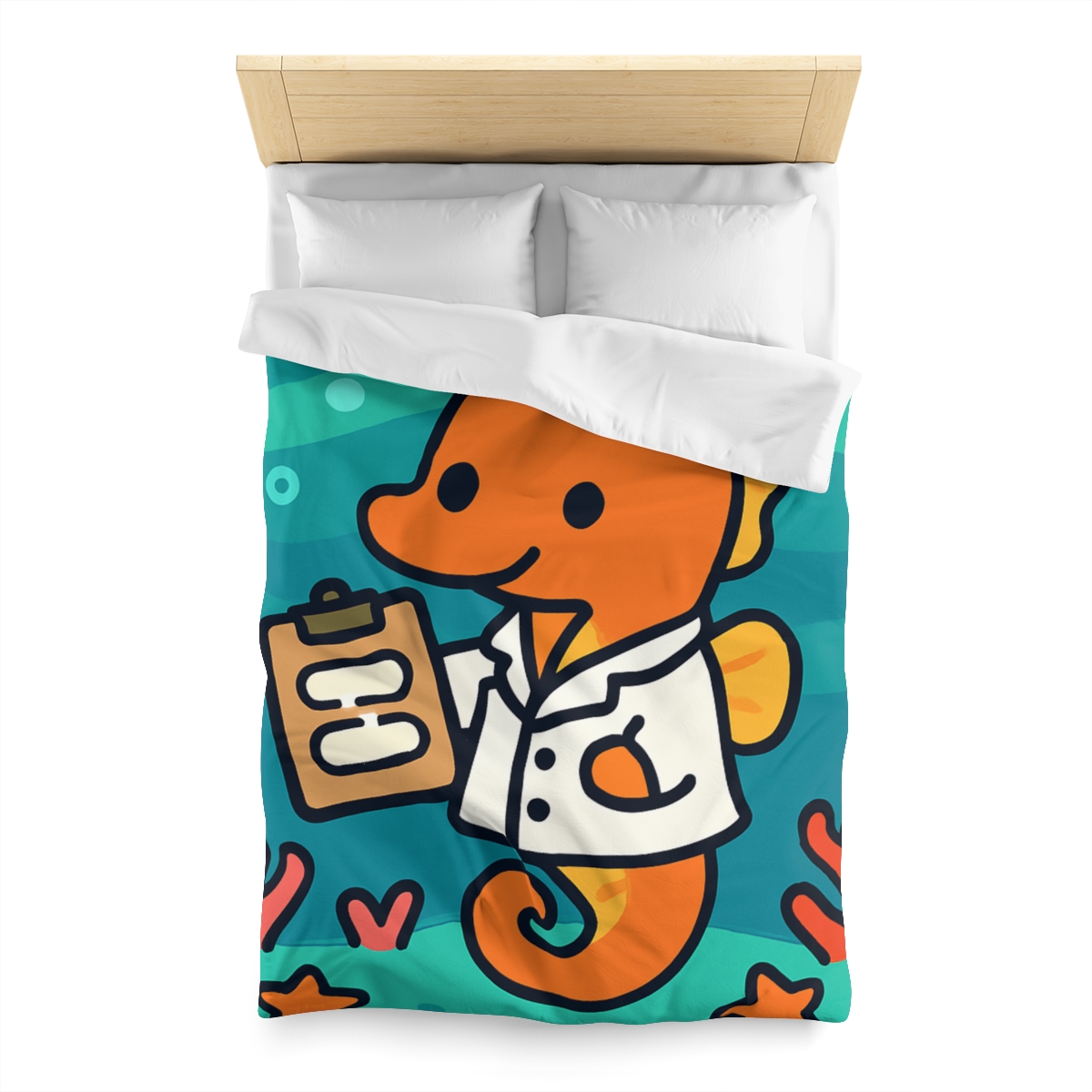 Aurora Reef Seahorse Scientist trendy bedroom duvets