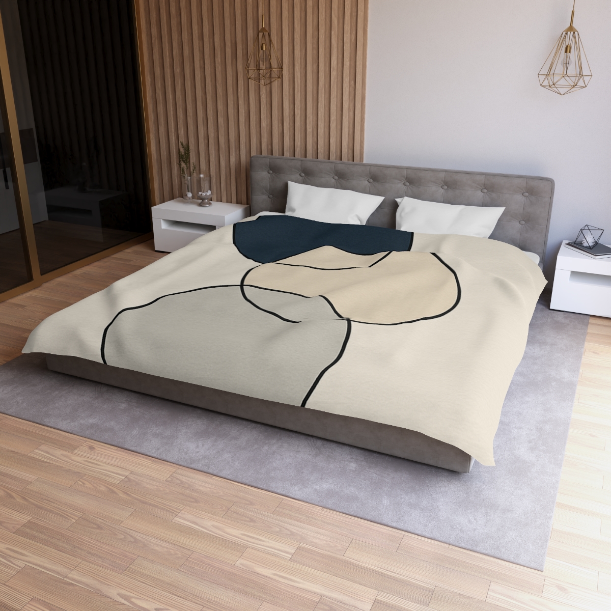 Staggered Trio Of Circles custom duvets