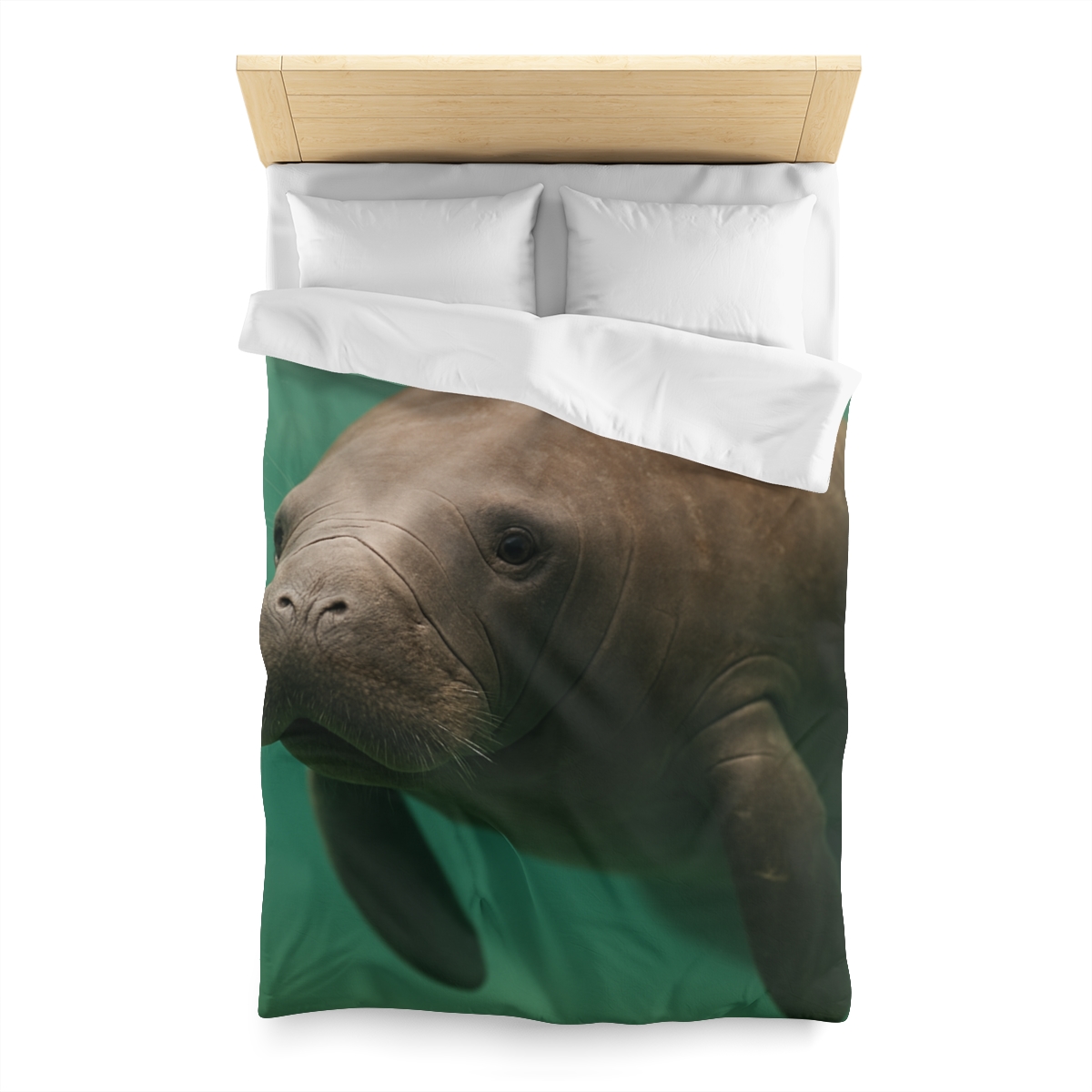Glasswater Drifter West Indian Manatee unique patterned duvets