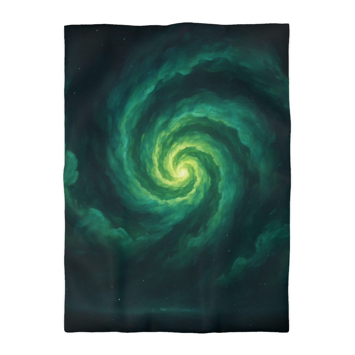 Verdant Nebula Swirl designer printed duvets
