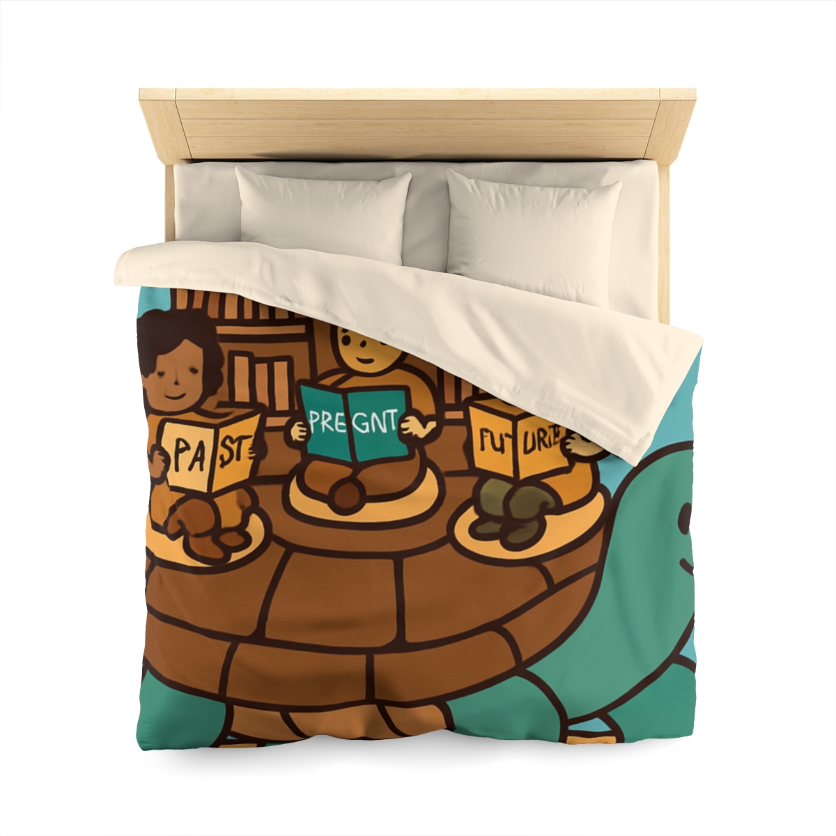 Time Traveling Turtle Library stylish duvet covers