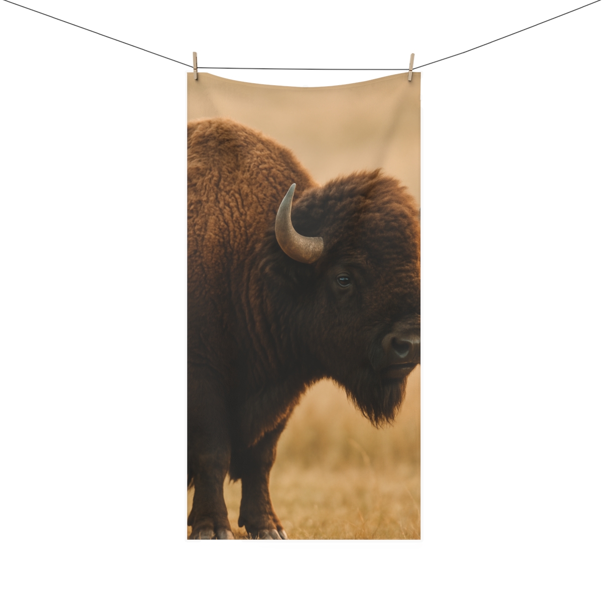 Prairie Thunder Bison decorative home towels