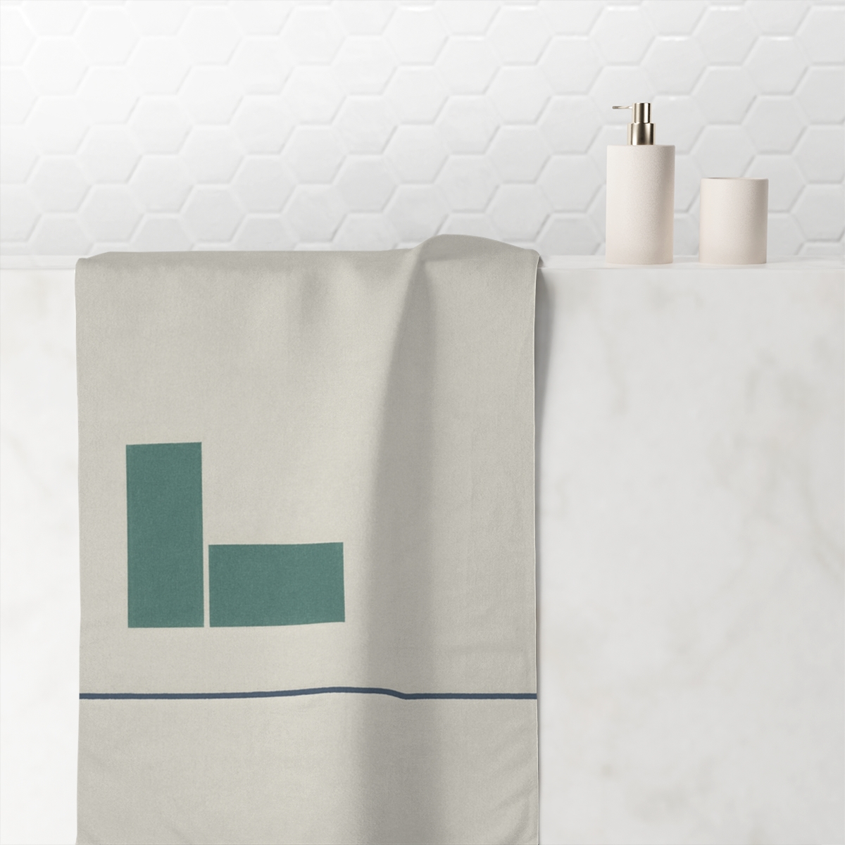 Framed Gap With Offset Blocks soft cotton towels