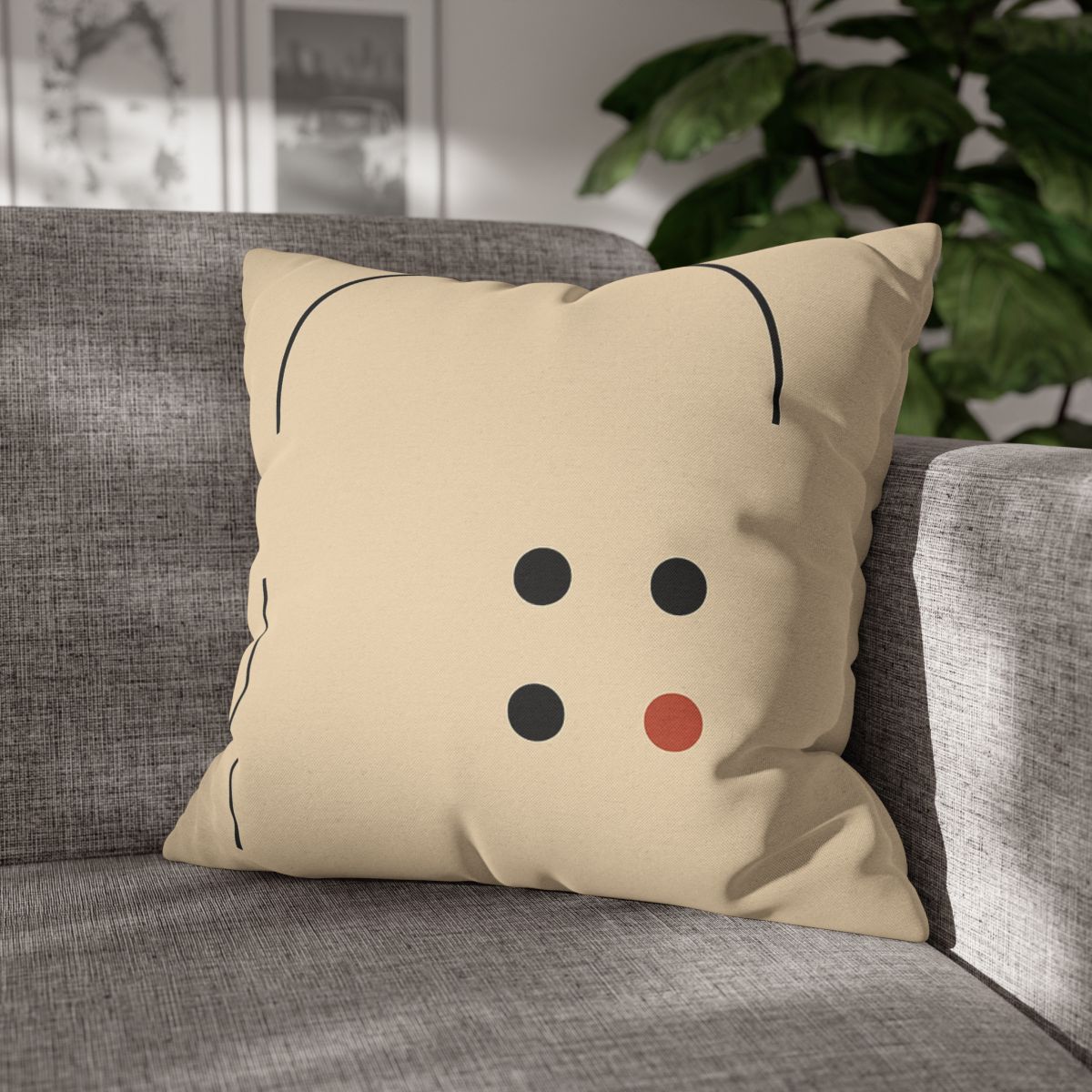 Partial Arc Window Over Dot Grid trendy patterned pillow cases