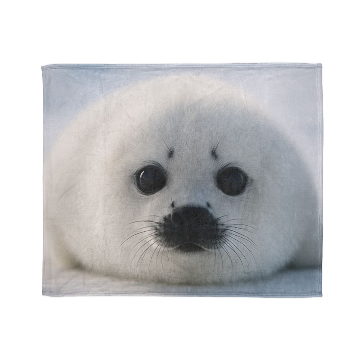 Snow Dream Harp Seal Pup personalized cozy blankets