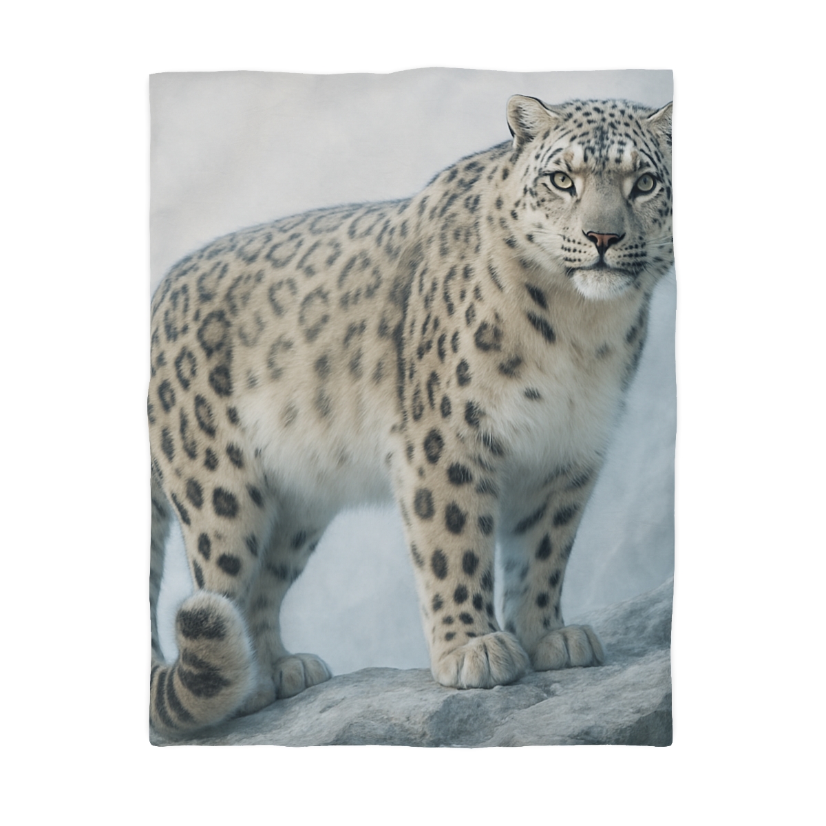 Frost Summit Snow Leopard personalized bedding duvets