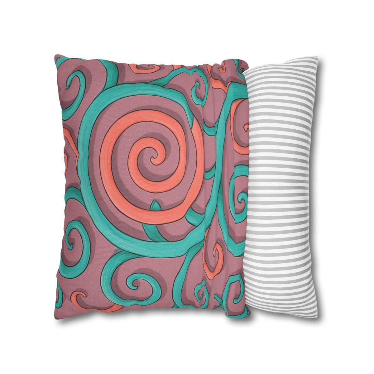 Tendril Spiral Mosaic personalized pillow covers