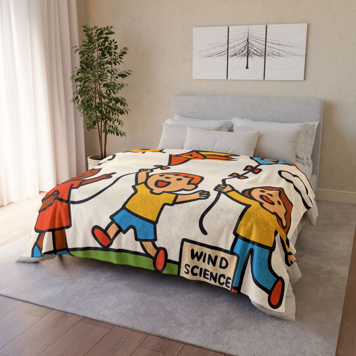 Comet Kite Parade On Cloud Hill decorative home blankets