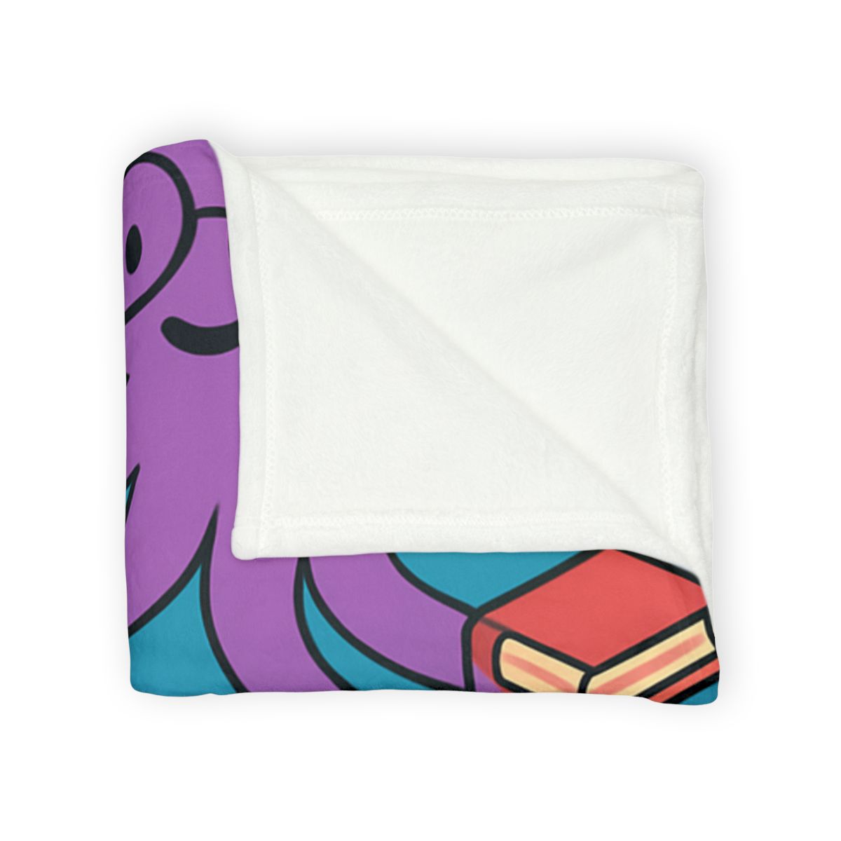 Coral Library And The Octopus Librarian designer printed blankets