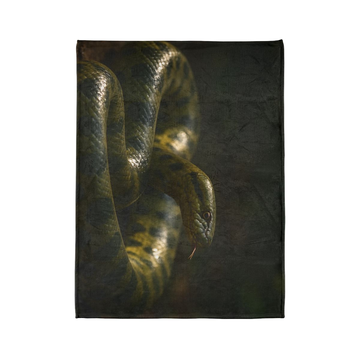 Shadow Ribbon Green Anaconda warm winter blankets