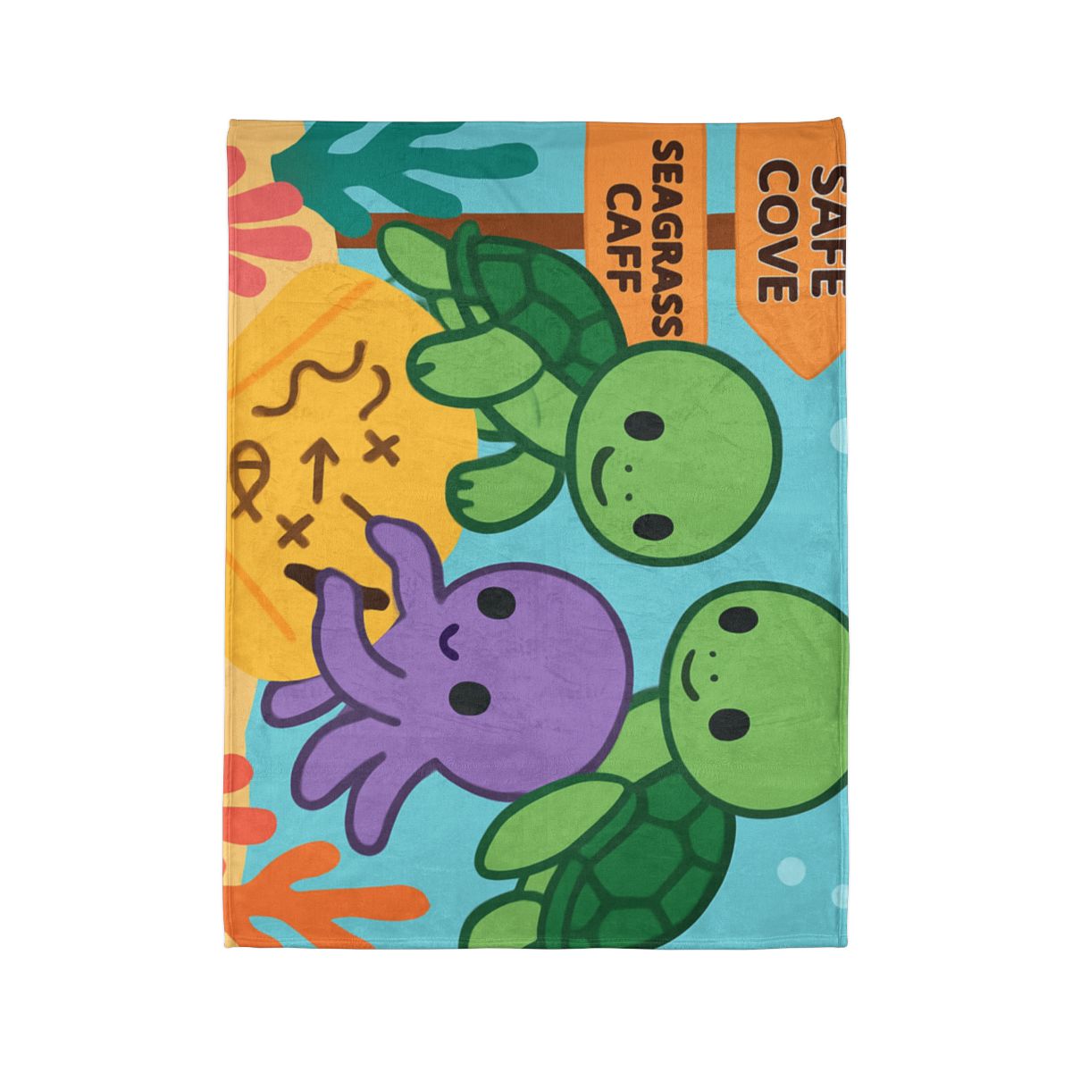 Coral Reef Map Makers unique gift blanketscustom blankets