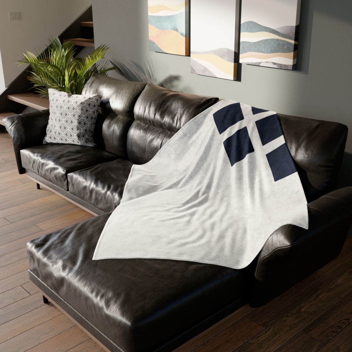 Corner Grid With Missing Star trendy patterned blankets