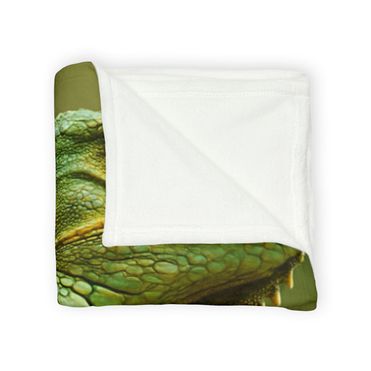 Emerald Drift Green Iguana soft fleece blankets