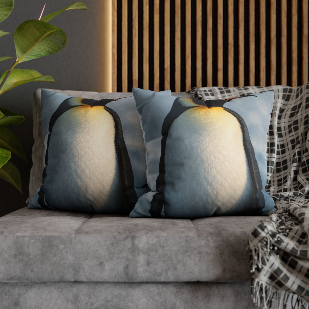 Frost Halo Emperor Penguin comfortable bedding pillow covers