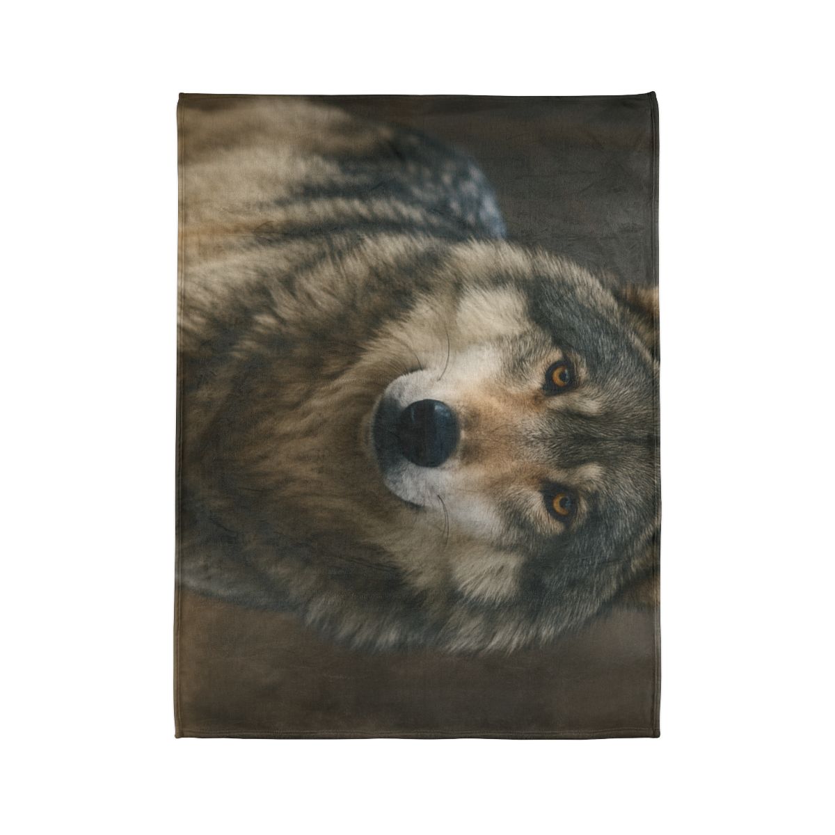 Ember Gaze Gray Wolf soft fleece blankets