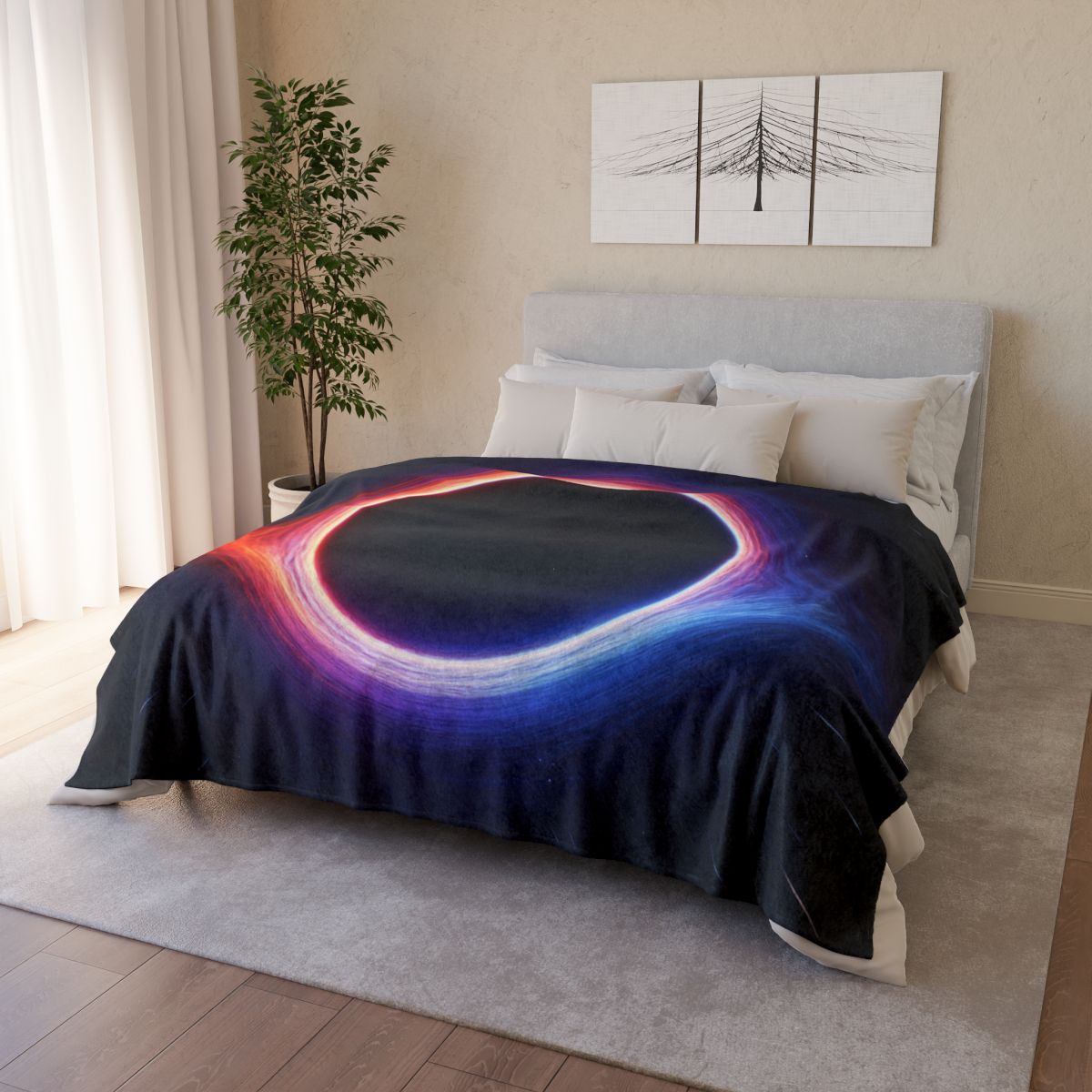 Obsidian Singularity Halo personalized cozy blankets