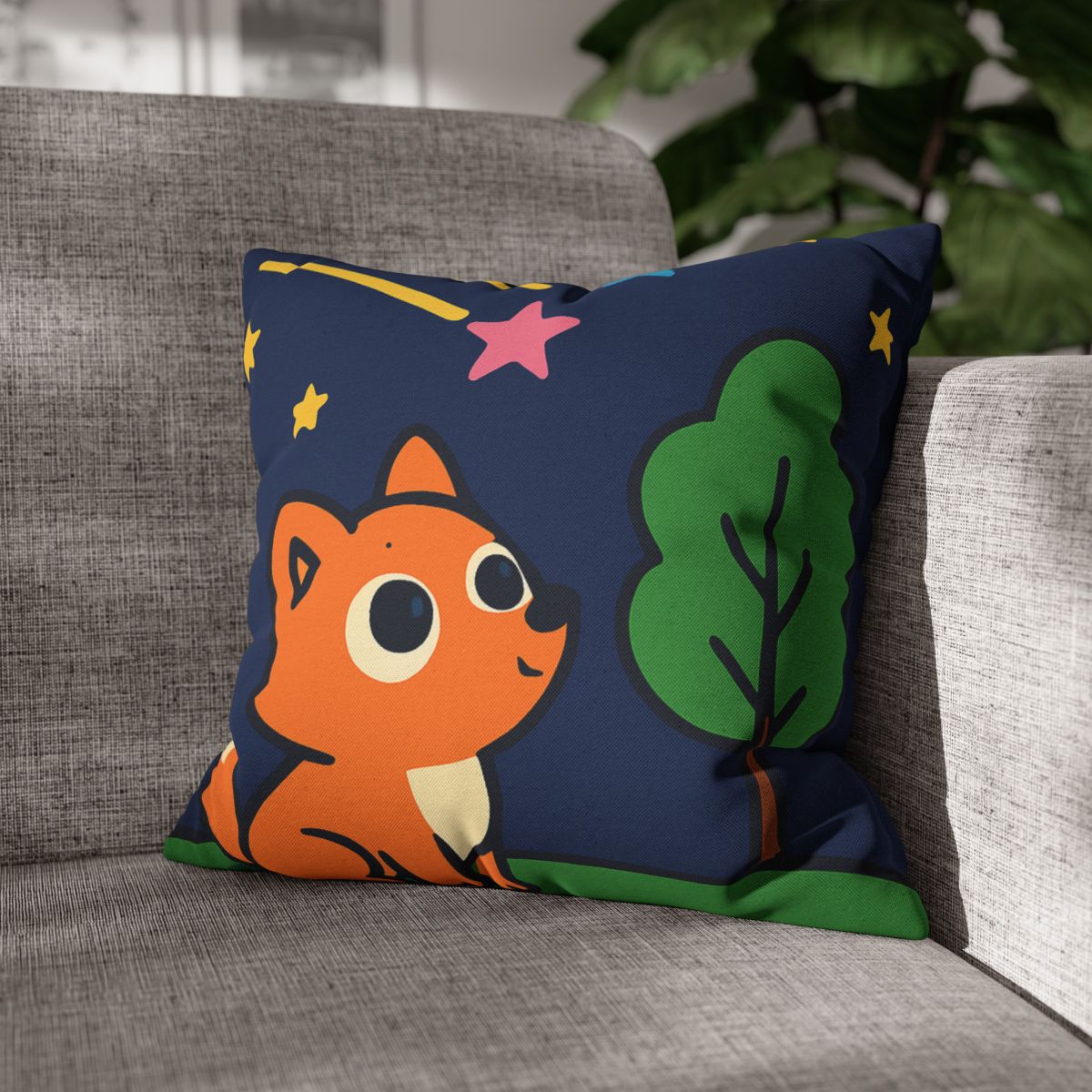 Cosmic Forest Fox And The Shooting Stars unique gift pillow cases
