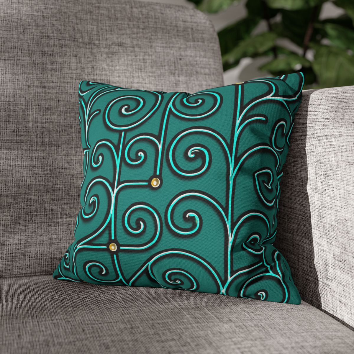 Tendril Circuit Lattice personalized pillow covers