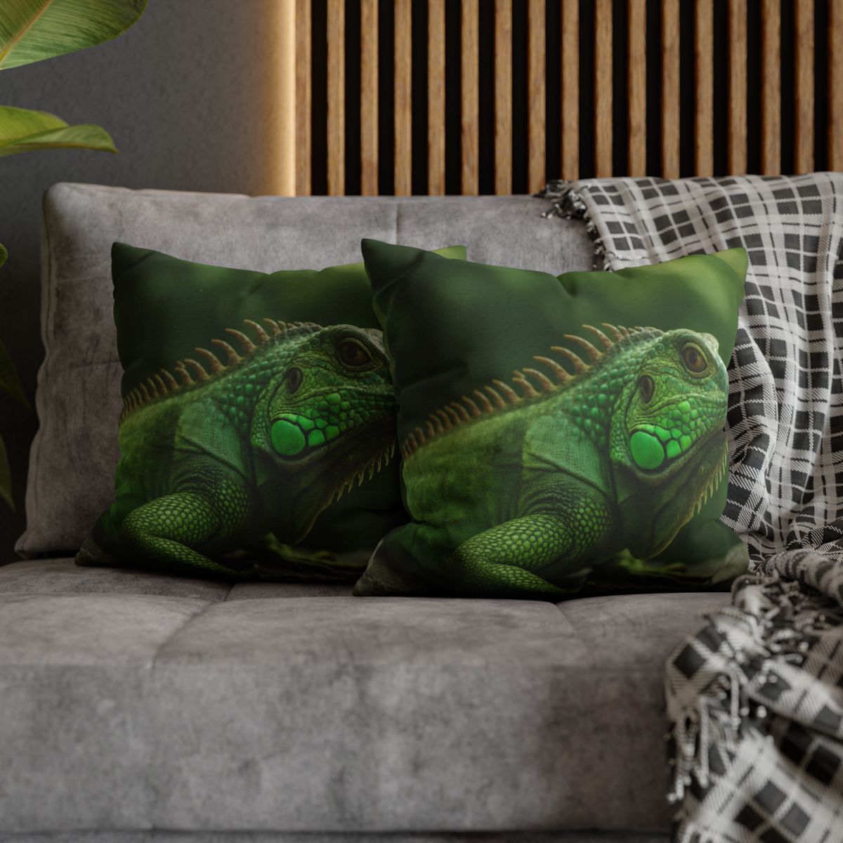 Stone Watcher Green Iguana custom pillow cases