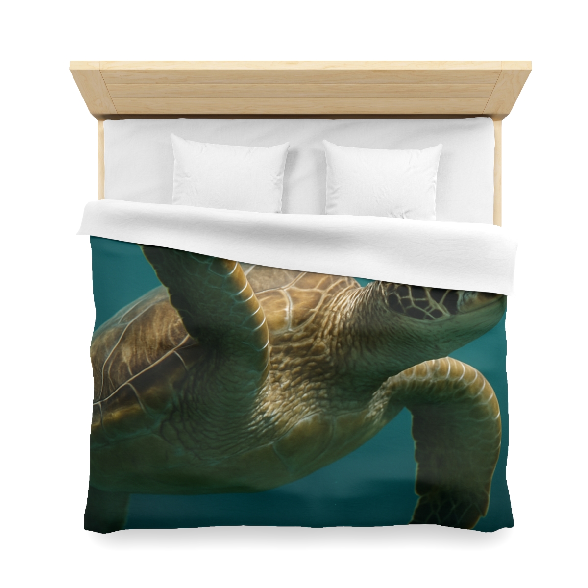 Nebula Glide Green Sea Turtle trendy bedroom duvets