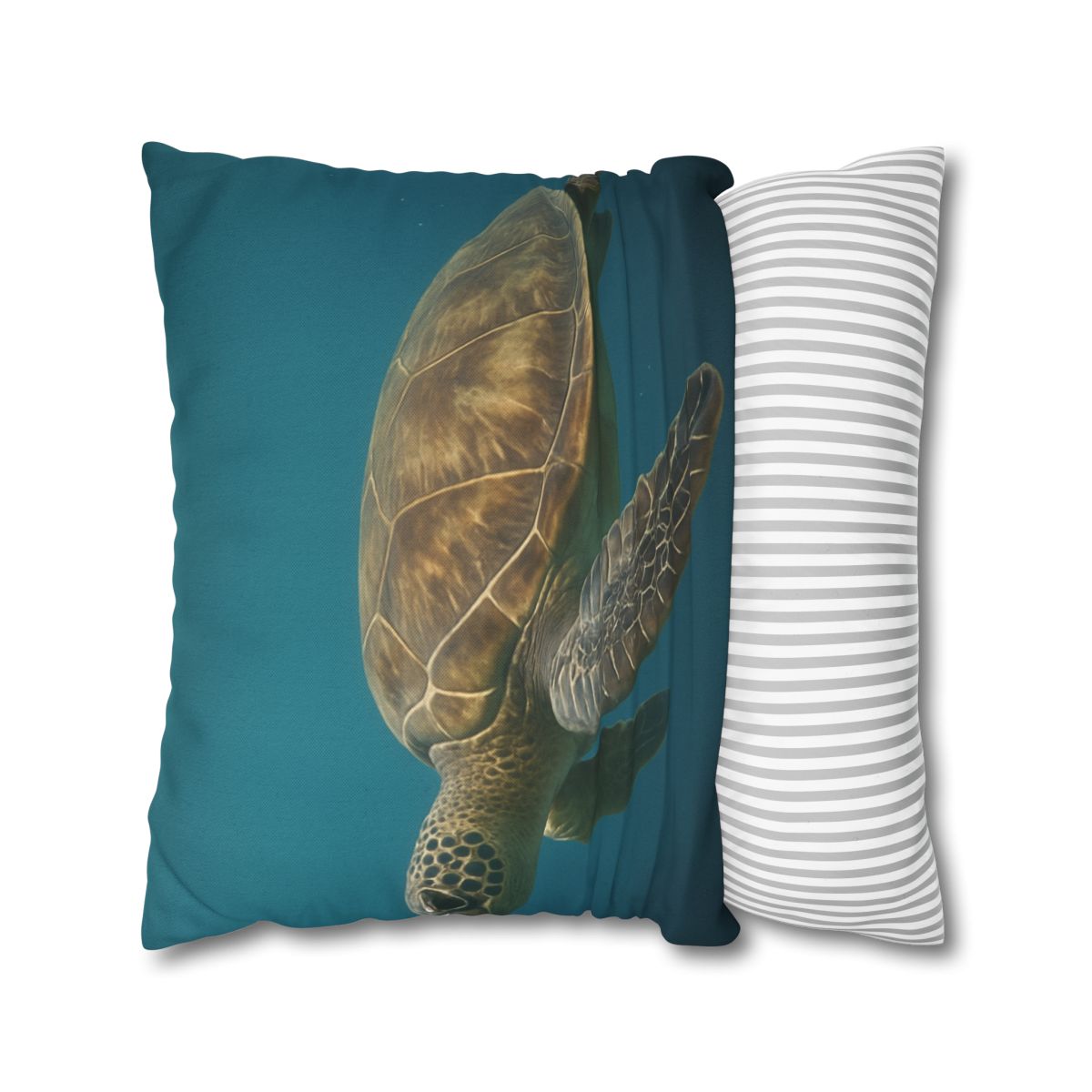 Emerald Drift Green Sea Turtle personalized pillow covers