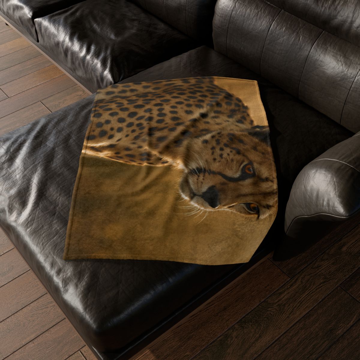 Sunlit Stare Cheetah warm winter blankets