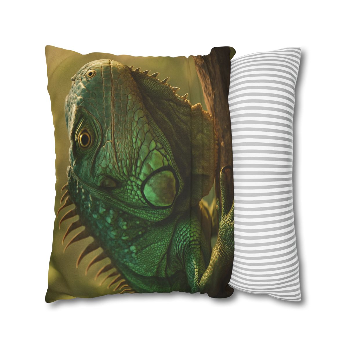 Sunlit Armor Green Iguana personalized pillow covers