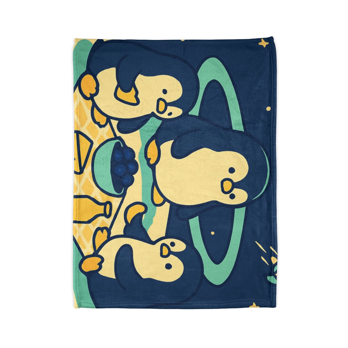 Planet Picnic Penguins soft fleece blankets