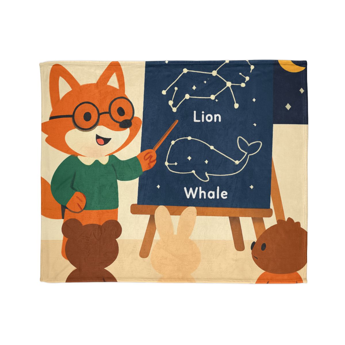 Constellation Classroom Fox soft fleece blankets