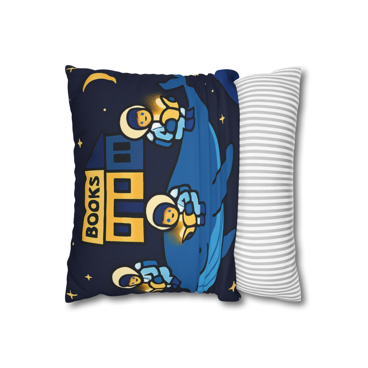 Starlight Library On A Floating Whale custom pillow cases