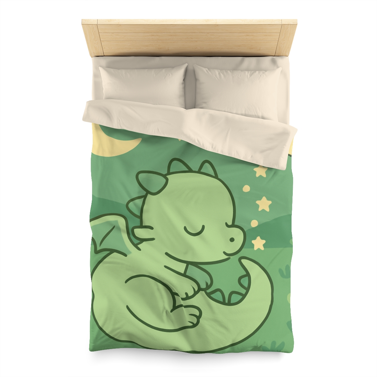 Moonlight Meadow Dragon personalized bedding duvets