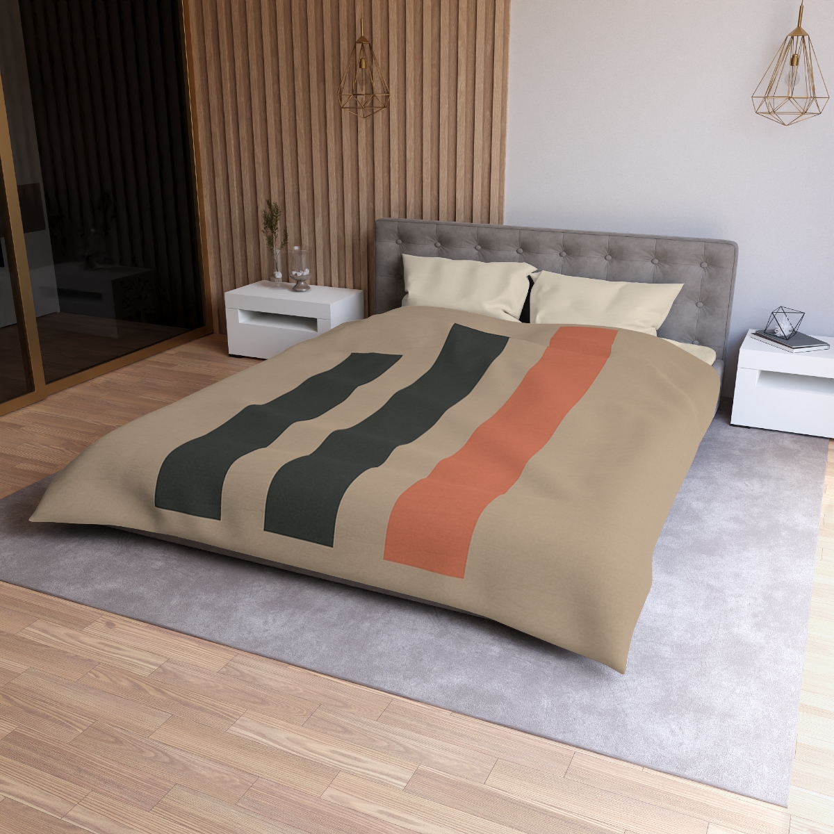 Balanced Triad Of Bars custom duvets