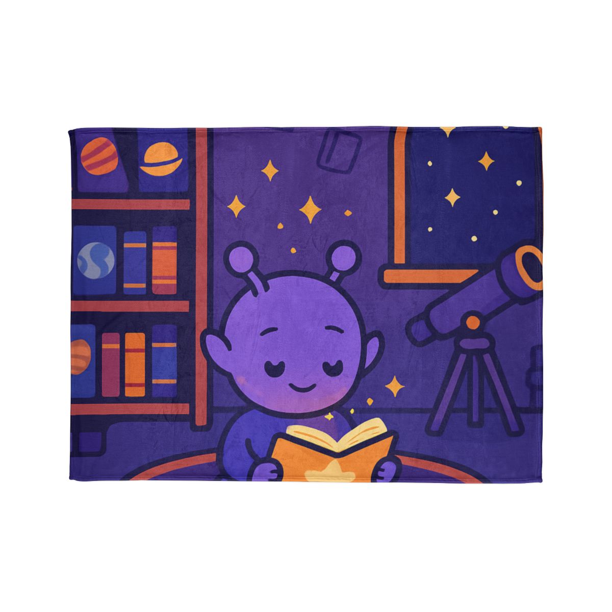 Library Of Floating Star Books stylish throw blankets